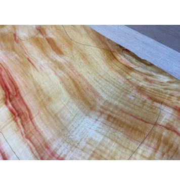 Клён Американский Волнистый заготовка корпуса Смешанный АА Волна А 46х360-340х560-525 мм (Массив) АКЦИЯ-15