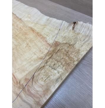 Клён Американский Волнистый заготовка на топ Смешанный АА Волна А 25х340-285х590-575 мм (1шт. под распил) АКЦИЯ-13