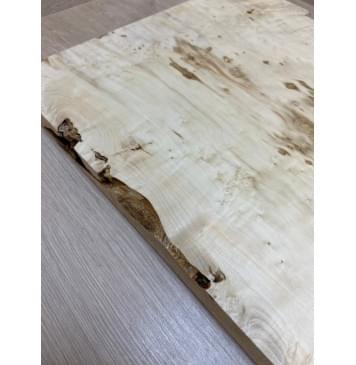 Клён Американский Каповый заготовка на топ Тангент АА Кап АА 26х345-320х525 мм (цельный)-9