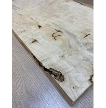 Клён Американский Каповый заготовка на топ Тангент АА Кап АА 26х345-320х525 мм (цельный)-12