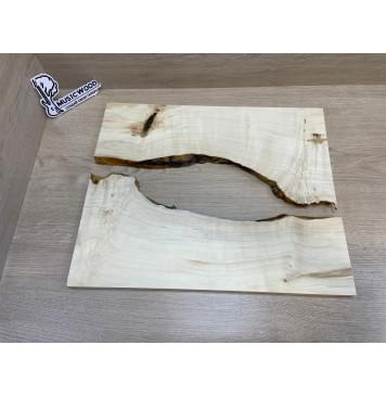 Клён Американский Каповый заготовка на топ под заливку Смешанный А 19х210-120х470 мм 2шт-0