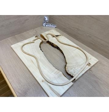 Клён Американский Каповый заготовка на топ под заливку Смешанный А 19х210-120х470 мм 2шт-5