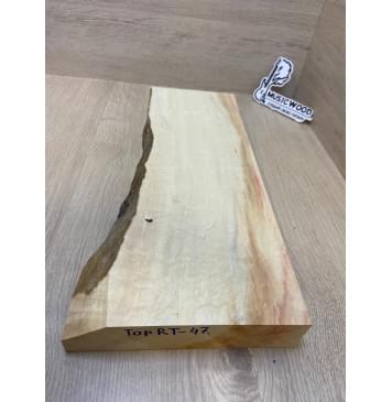 Клён Американский Волнистый заготовка на топ для Тревел гитары Смешанный АА Волна А 40х145-135х430 мм (1 шт под распил)-4