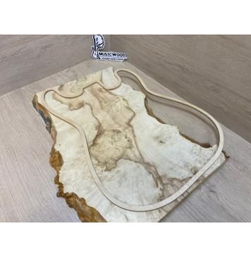 Клён Американский Каповый заготовка на топ под заливку Смешанный АА Кап ААА 28х310-280х480-460 мм (цельный)-4