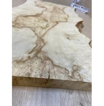 Клён Американский Каповый заготовка на топ под заливку Смешанный АА Кап ААА 28х310-280х480-460 мм (цельный)-6