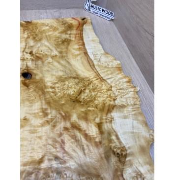 Клён Американский Каповый заготовка на топ под заливку Смешанный АА Кап ААА 28х310-280х480-460 мм (цельный)-19