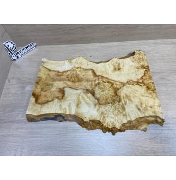 Клён Американский Каповый заготовка на топ под заливку Смешанный АА Кап ААА 28х310-280х480-460 мм (цельный)-21