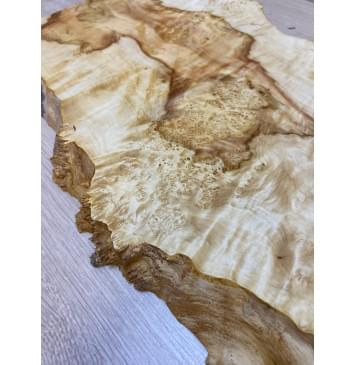 Клён Американский Каповый заготовка на топ под заливку Смешанный АА Кап ААА 28х310-280х480-460 мм (цельный)-17