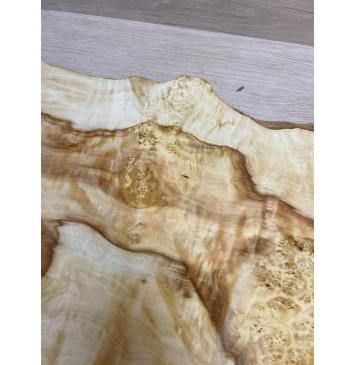 Клён Американский Каповый заготовка на топ под заливку Смешанный АА Кап ААА 28х310-280х480-460 мм (цельный)-15