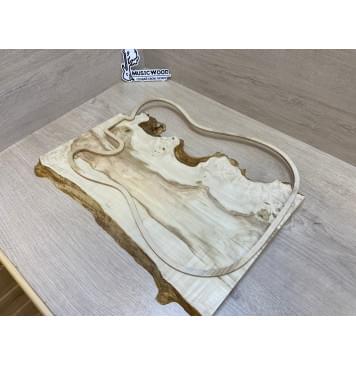 Клён Американский Каповый заготовка на топ под заливку Смешанный АА Кап АА 22х290-235х450-440 мм (цельный)-14