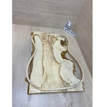 Клён Американский Каповый заготовка на топ под заливку Смешанный АА Кап АА 22х290-235х450-440 мм (цельный)-10