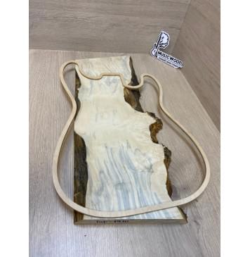 Клён Американский Каповый заготовка на топ под заливку Тангент АА Кап АА 28х205х535-480 мм (цельный)-5