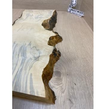 Клён Американский Каповый заготовка на топ под заливку Тангент АА Кап АА 28х205х535-480 мм (цельный)-3