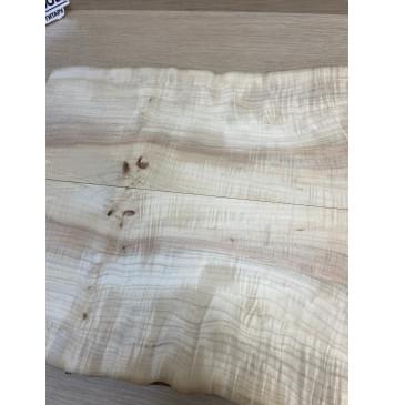 Клён Американский Волнистый заготовка на топ для Тревел гитары Смешанный А Волна АА 17х160-142х455-430 мм - 2 шт. (книжкой) АКЦИЯ-4