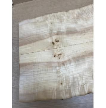 Клён Американский Волнистый заготовка на топ для Тревел гитары Смешанный А Волна АА 17х160-142х455-430 мм - 2 шт. (книжкой) АКЦИЯ-6