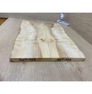 Клён Американский Волнистый заготовка на топ для Тревел гитары Смешанный А Волна АА 17х160-142х455-430 мм - 2 шт. (книжкой) АКЦИЯ-7