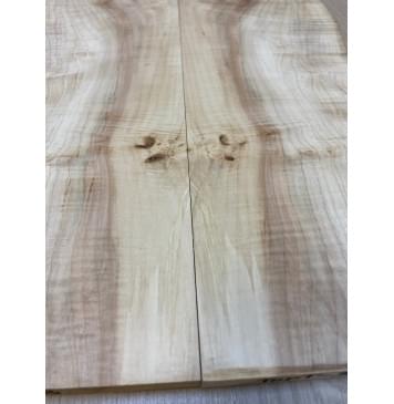 Клён Американский Волнистый заготовка на топ для Тревел гитары Смешанный А Волна АА 17х160-142х455-430 мм - 2 шт. (книжкой) АКЦИЯ-5