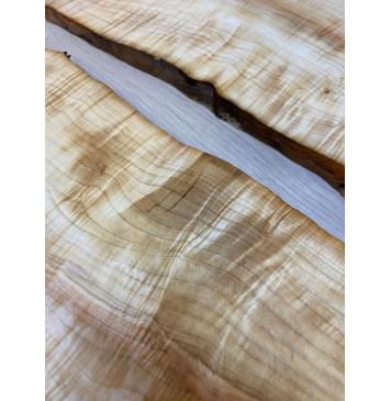 Клён Американский Волнистый заготовка на топ для Тревел гитары Смешанный А Волна АА 17х160-142х455-430 мм - 2 шт. (книжкой) АКЦИЯ-13