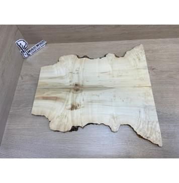 Клён Американский Каповый заготовка на топ под заливку Смешанный АА Кап АА 9х175-150х480 мм (2шт. книжкой) АКЦИЯ-0