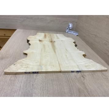 Клён Американский Каповый заготовка на топ под заливку Смешанный АА Кап АА 9х175-150х480 мм (2шт. книжкой) АКЦИЯ-1