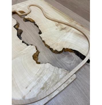 Клён Американский Каповый заготовка на топ под заливку Смешанный АА Кап АА 9х175-150х480 мм (2шт. книжкой) АКЦИЯ-5