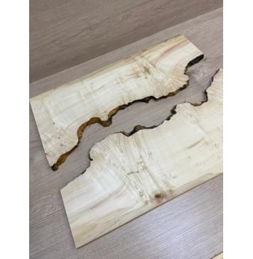 Клён Американский Каповый заготовка на топ под заливку Смешанный АА Кап АА 9х175-150х480 мм (2шт. книжкой) АКЦИЯ-12