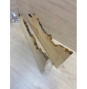 Клён Американский Каповый заготовка на топ под заливку Смешанный АА Кап АА 9х175-150х480 мм (2шт. книжкой) АКЦИЯ-13