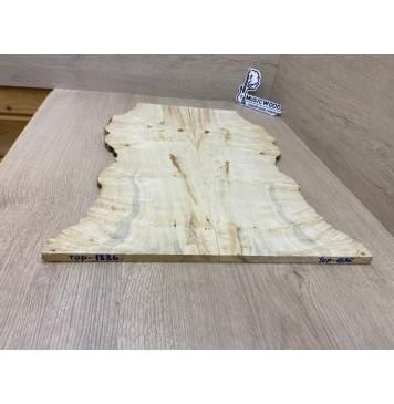 Клён Американский Каповый заготовка на топ под заливку Смешанный АА Кап АА 11х170-140х485 мм (2шт. книжкой) АКЦИЯ-2