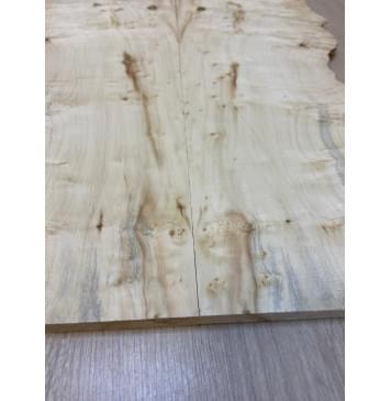 Клён Американский Каповый заготовка на топ под заливку Смешанный АА Кап АА 11х170-140х485 мм (2шт. книжкой) АКЦИЯ-1