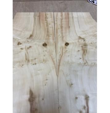 Клён Американский Каповый заготовка на топ под заливку Смешанный АА Кап АА 11х170-140х485 мм (2шт. книжкой) АКЦИЯ-3