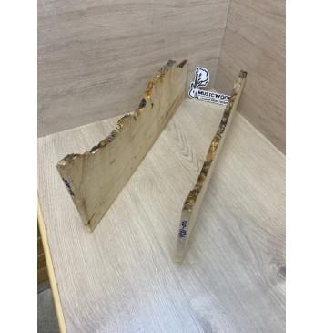 Клён Американский Каповый заготовка на топ под заливку Смешанный АА Кап АА 11х170-140х485 мм (2шт. книжкой) АКЦИЯ-15