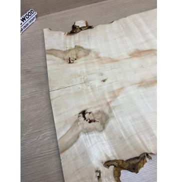 Клён Американский Каповый заготовка на топ под заливку Смешанный АА Кап А 9х170-150х565 мм (2шт. книжкой) -4