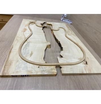 Клён Американский Каповый заготовка на топ под заливку Смешанный АА Кап А 9х170-150х565 мм (2шт. книжкой) -9