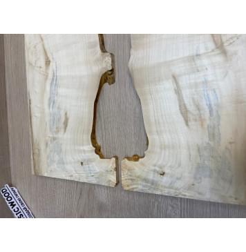 Клён Американский Каповый заготовка на топ под заливку Смешанный АА Кап А 9х170-150х565 мм (2шт. книжкой) -10