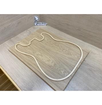 Ясень Дальневосточный Легкий заготовка на топ Тангент АА 20х183х495 мм, 2 шт. (книжкой), 509 кг/м3-1