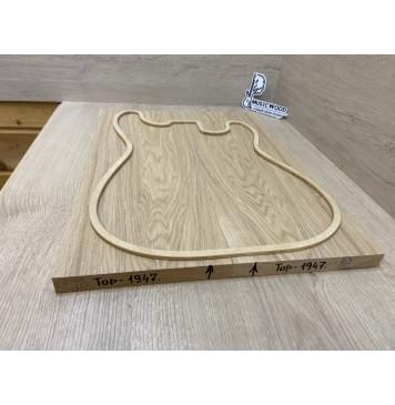 Ясень Дальневосточный Легкий заготовка на топ Тангент АА 20х183х495 мм, 2 шт. (книжкой), 509 кг/м3-2