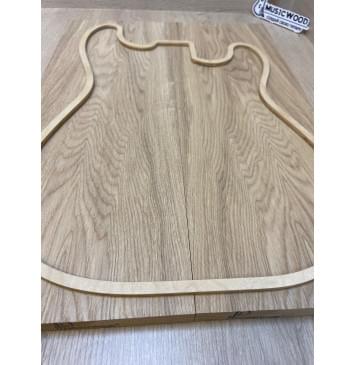 Ясень Дальневосточный Легкий заготовка на топ Тангент ААА 20х184х510 мм, 2 шт. (книжкой), 520 кг/м3-2