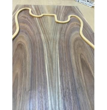 Орех Американский Заболонь заготовка на топ Тангент АА 6х174х545 мм - 2 шт (книжкой)-3