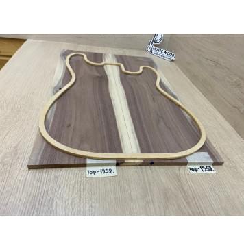 Орех Американский Заболонь заготовка на топ под заливку Тангент А 7х165х515 мм - 2 шт (книжкой)-2