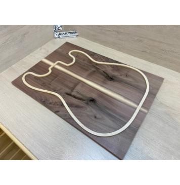 Орех Американский Заболонь заготовка на топ под заливку Тангент А 13х175х510 мм - 2 шт (книжкой)-1