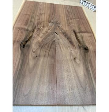 Орех Американский Заболонь заготовка на топ под заливку Тангент А 13х175х510 мм - 2 шт (книжкой)-7