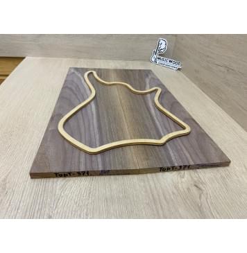 Орех Американский Заболонь заготовка на топ для Тревел гитары Смешанный АА 10х157-140х445 мм - 2 шт. (книжкой)-2