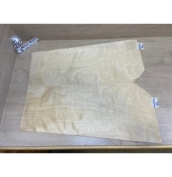 Берёза Пламенная заготовка на топ (шлифованный) Смешанный ААА Волна АА 4х270-210х600-535 мм - 2шт (книжкой) АКЦИЯ-0