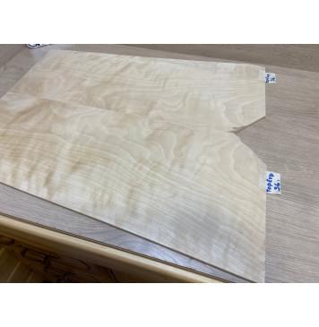 Берёза Пламенная заготовка на топ (шлифованный) Смешанный ААА Волна АА 4х270-210х600-535 мм - 2шт (книжкой) АКЦИЯ-1