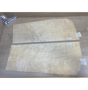 Берёза Пламенная заготовка на топ (шлифованный) Смешанный ААА Волна АА 4х270-210х600-535 мм - 2шт (книжкой) АКЦИЯ-8