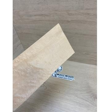 Клён Птичий Глаз заготовка накладки на головку грифа Смешанный ААА 0.6х108х240 мм-1