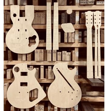 Gibson Les Paul 1959, крепление грифа на болтах (Bolt-on neck) - шаблоны гитары-0