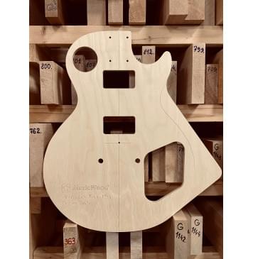 Gibson Les Paul 1959, крепление грифа на болтах (Bolt-on neck) - шаблоны гитары-2