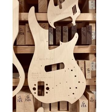 Dingwall NG 4 string, 24 лада, 34-36.25", Dingwall individual string bridge units, полный комплект для фрезеровки гитары, фанера 8мм-4