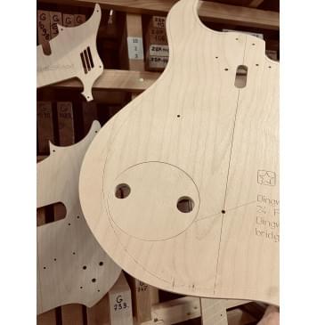 Dingwall NG 4 string, 24 лада, 34-36.25", Dingwall individual string bridge units, полный комплект для фрезеровки гитары, фанера 8мм-11